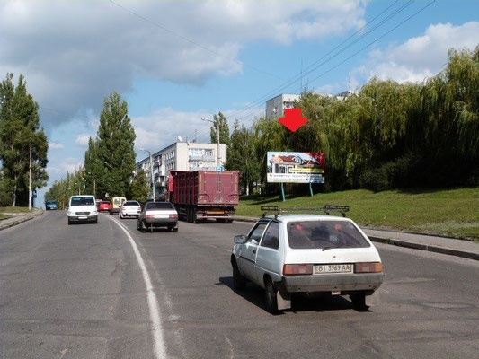 Щит 6x3,  ул. Московская, возле дома № 18, перекрёсток с ул. Мира, возле Парка «Мира»