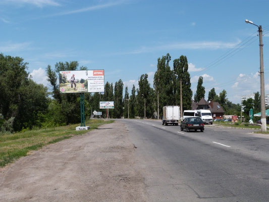 Щит 6x3,  ул. Чумацкий шлях (ул.Сербиченко), 11, перекрёсток с ул. Кузнечной, рядом с СТО «Автоленд», Кировоградское направление